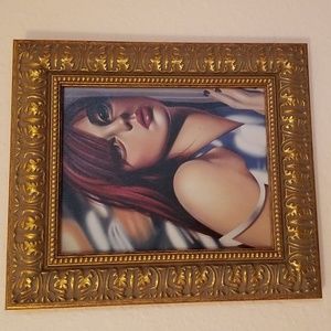 Sas Christian "Spun" Framed Giclee Print On Canvas Framed 2007